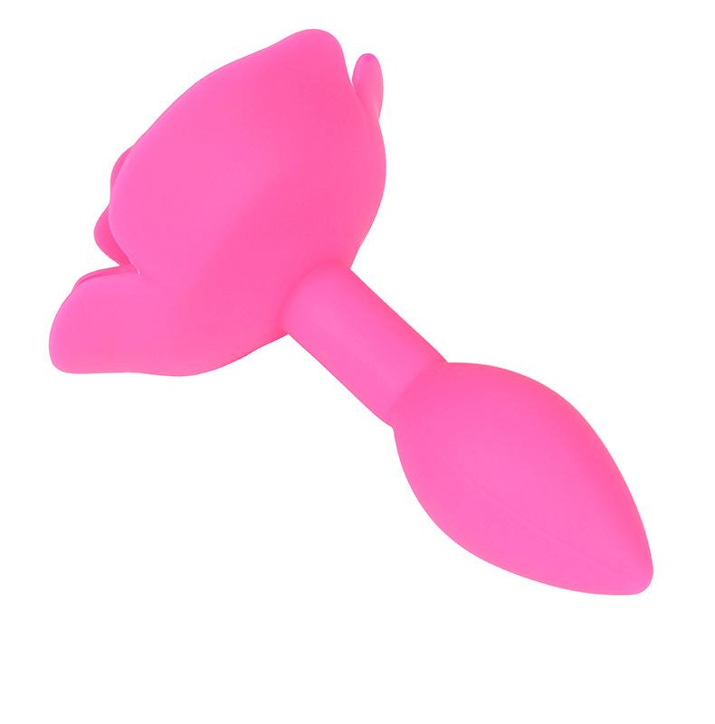 Rose Butt Plug Mouth Gag Anal Tail Prostate Massager Couple Anal Training Masturbation Silicone Rose Anal Plug Adult Sex Toys