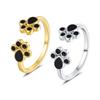 2026 Cat Cat Paw Ring Female, Cute Footprint Ring Simple Hipster Ring Student Jewelry