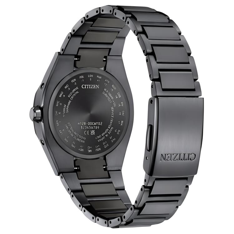 Citizen Reloj Attesa de Cuarzo Alimentado por Luz Correa de Titanio 39mm Relojes para Hombre Esfera Gris CB3045-61E