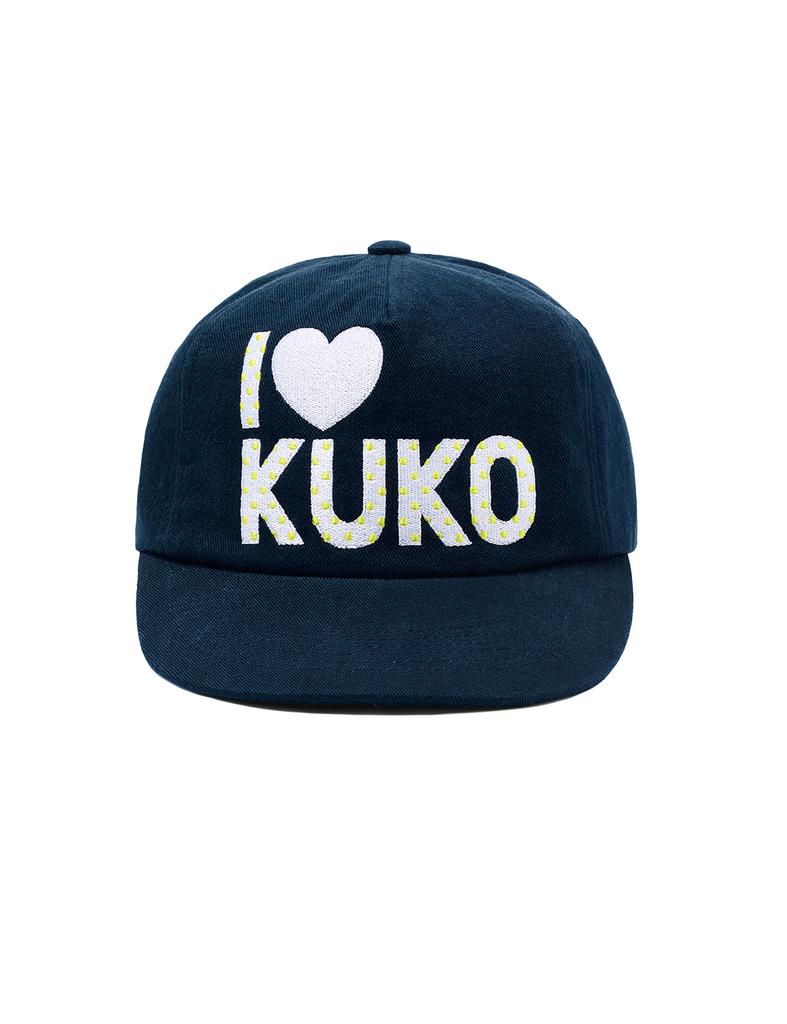 Kuko I Love Kuko Dot 5-Panel Cap_Navy Yellow