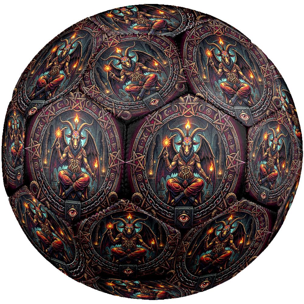 Occult Ritual Symbolism Round Football Size 5 Adult Ball Suitable for Training Matches and Outdoor Team.