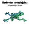 1 Piece Kids Gift 3D Printed Mini Cute Frog Figure Multi-Joint Movable With Glittering Eyes For Room Decoration Diy Accessories