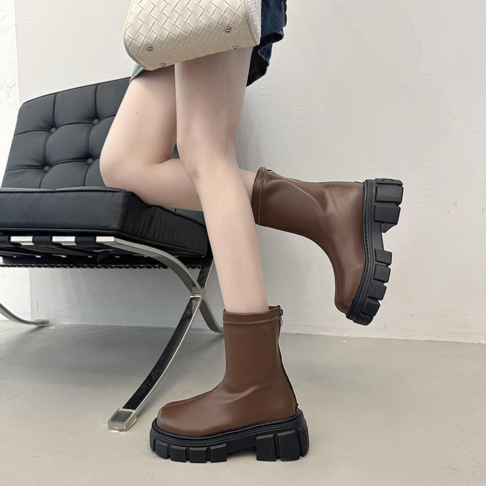 Fashion Women's Socks Shoes 2025 Spring Autumn New Fashion Breathable Casual Wedges Platform Ankle Boots Zapatos De Mujer Boots