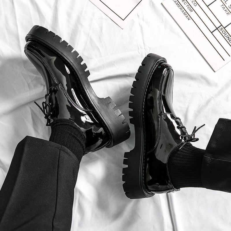 Модные классические ретро кожаные мужские оксфорды — фото 6