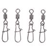 200Pcs Stainless Rolling Swivel Nice Snap Lure Connector Fishing Swivels Snap