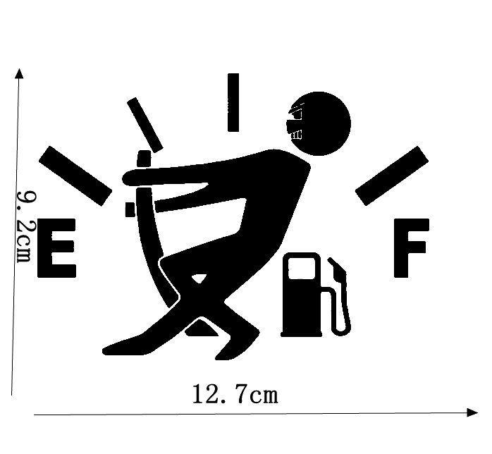 Personalisierte Autoaufkleber Tankdeckelaufkleber Kraftstoff-Explosionsmesser Lustige Aufkleber Reflektierende Autoaufkleber