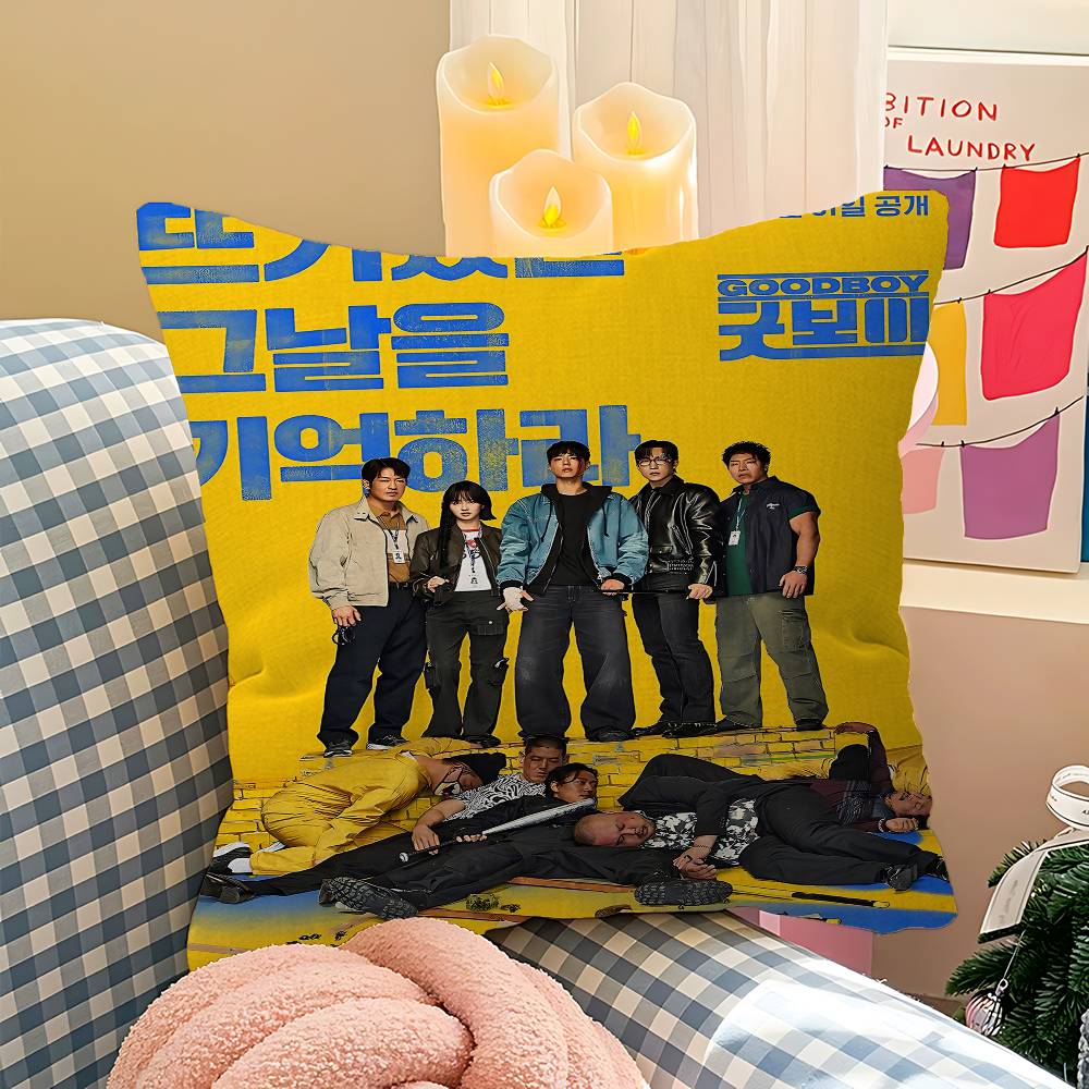 Hot Kdrama G-Good Boy Cushion Cover Car Throw Pillow Case For Sofa Car Christmas Gift 40x40cm 45x45cm