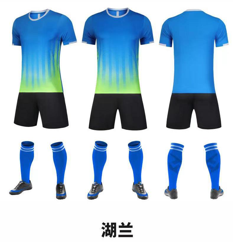 New Football Jersey Set Men'S Adult Children'S Training Jersey Team Jersey Primary School Students Short-Sleeved Sports Kindergarten Jersey Women