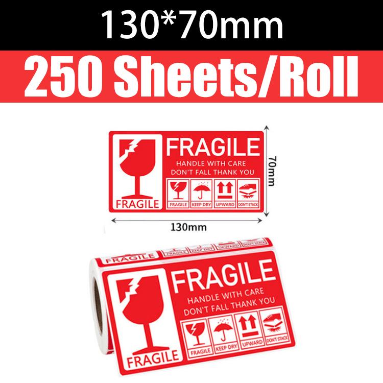 1000/500PCS English Fragile Stickers The Goods Please Handle With Care Warning Express Labels DIY Supplies