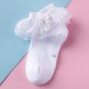 Women Princess Cute Ruffle Lace Comfortable Thin Section Mesh Bow Knot Casual Socks