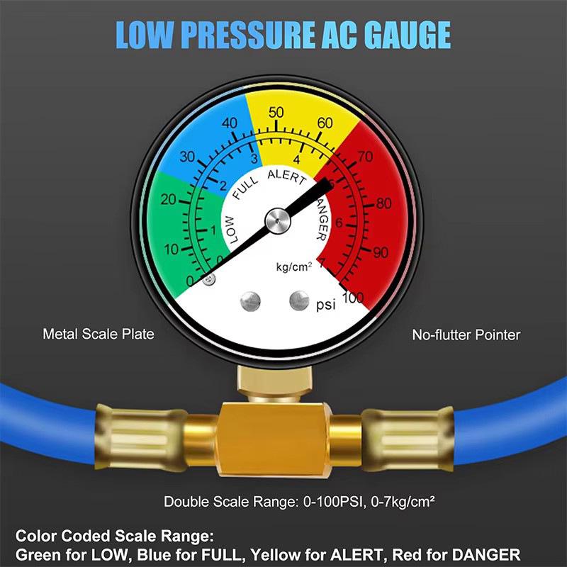 R134a Car AC Refrigerant Charging & Detection Hose 1/2 ACME.