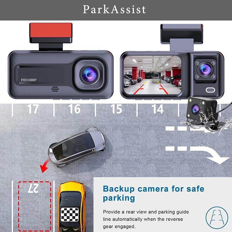 2/3Lens Dash Cam for Cars Camera 1080P WIFI APP Video Recorder Rear View Camera for Vehicle Car DVR Black Box Car accessories