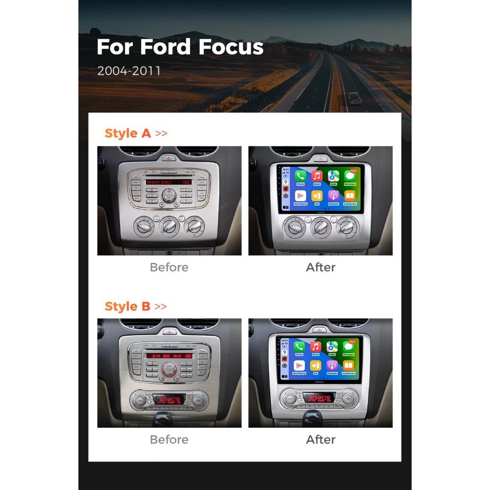 Radio auto pentru Ford Focus 2 3 Mk2 Mk3 2004-2011 Wireless Carplay Android Auto 4G Player Multimedia Auto GPS DSP 2 Din