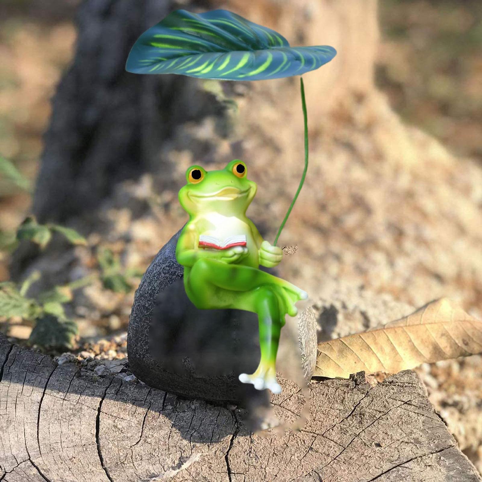 

Garden Frog Statue Micro Animal Sculpture for Courtyard Farmhouse Aquarium