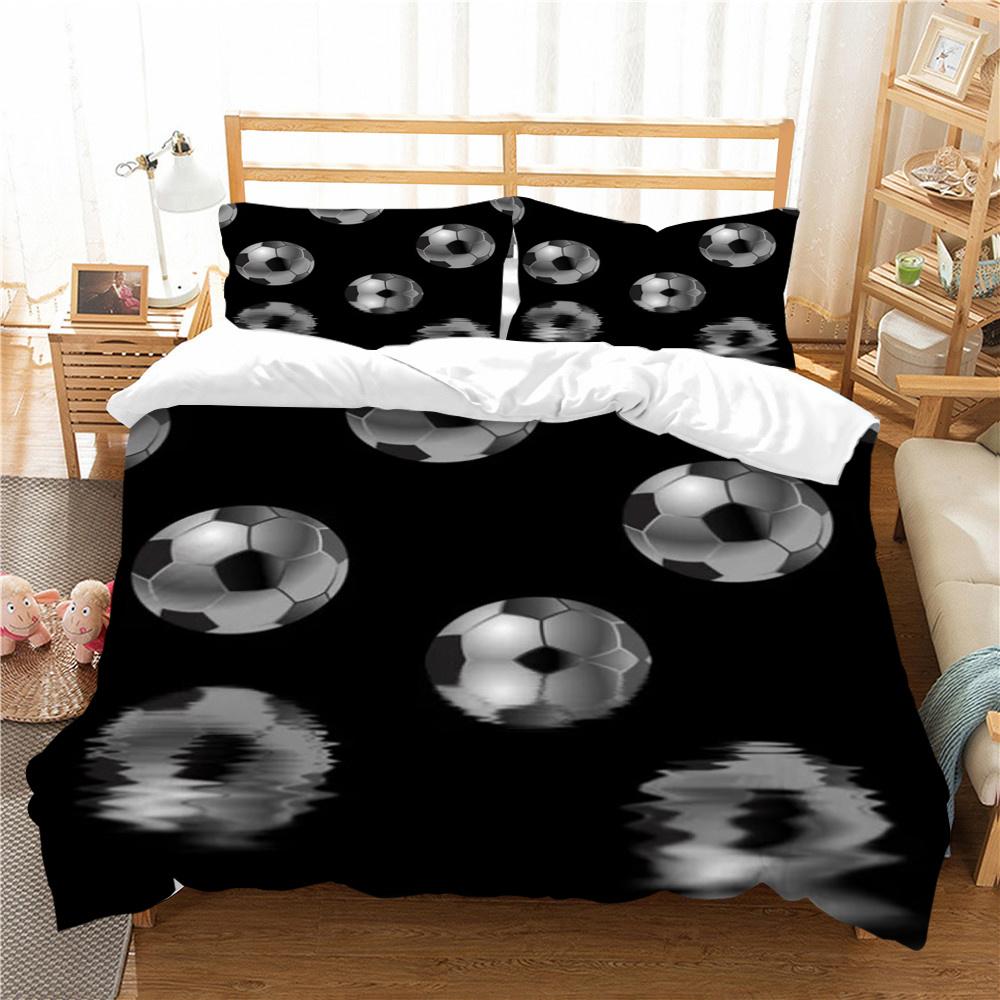 Duvet Cover Football Quilt Cover Queen Size Bedding Home Textiles 3D Printed Children Teen Soft Bedding Cover Set
