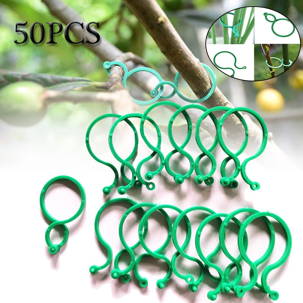 

50Pcs Botany-Stem Vine Strapping Clips Garden Plant Bundled Buckle Ring Tool