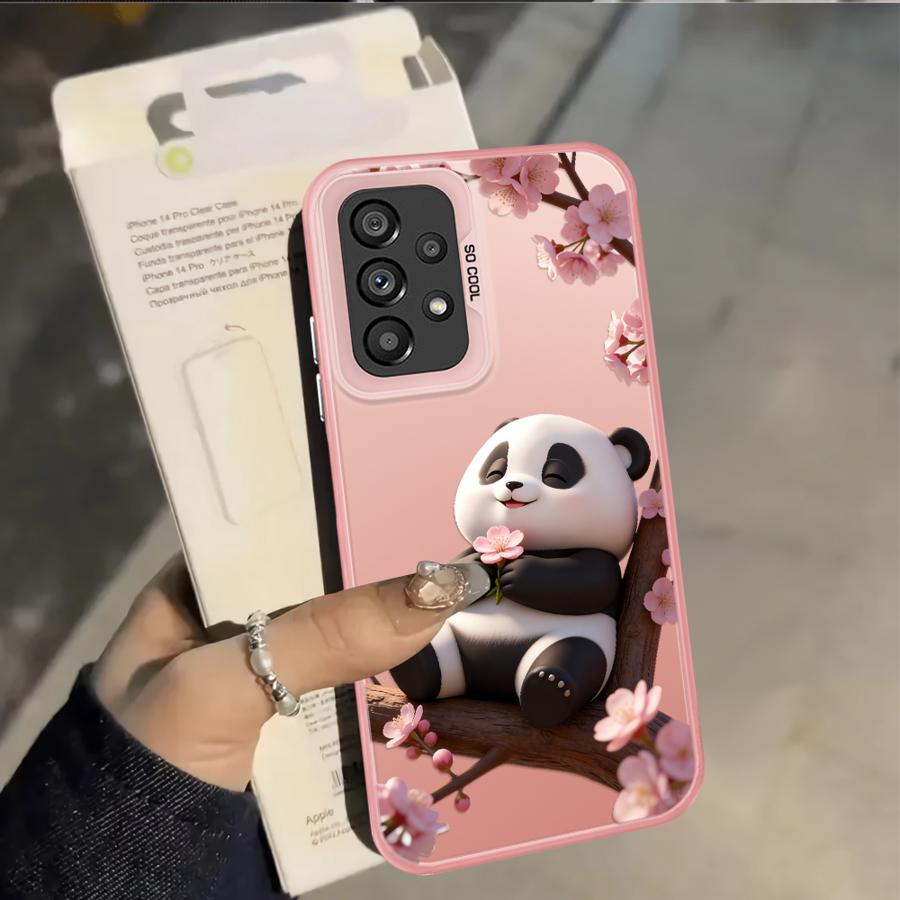 Chubby Panda Case for Samsung Galaxy A10 A20 A50 A54 A56 A51 A52 A72 A03 A06 A07 A71 A04 A05 Back Phone Cover