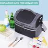 Insulated Lunch Bag Double Deck Lunch Cooler Bag Leakproof Meal Carrier Expandable Lunch Box Reusable Cooler Bag with Pocket