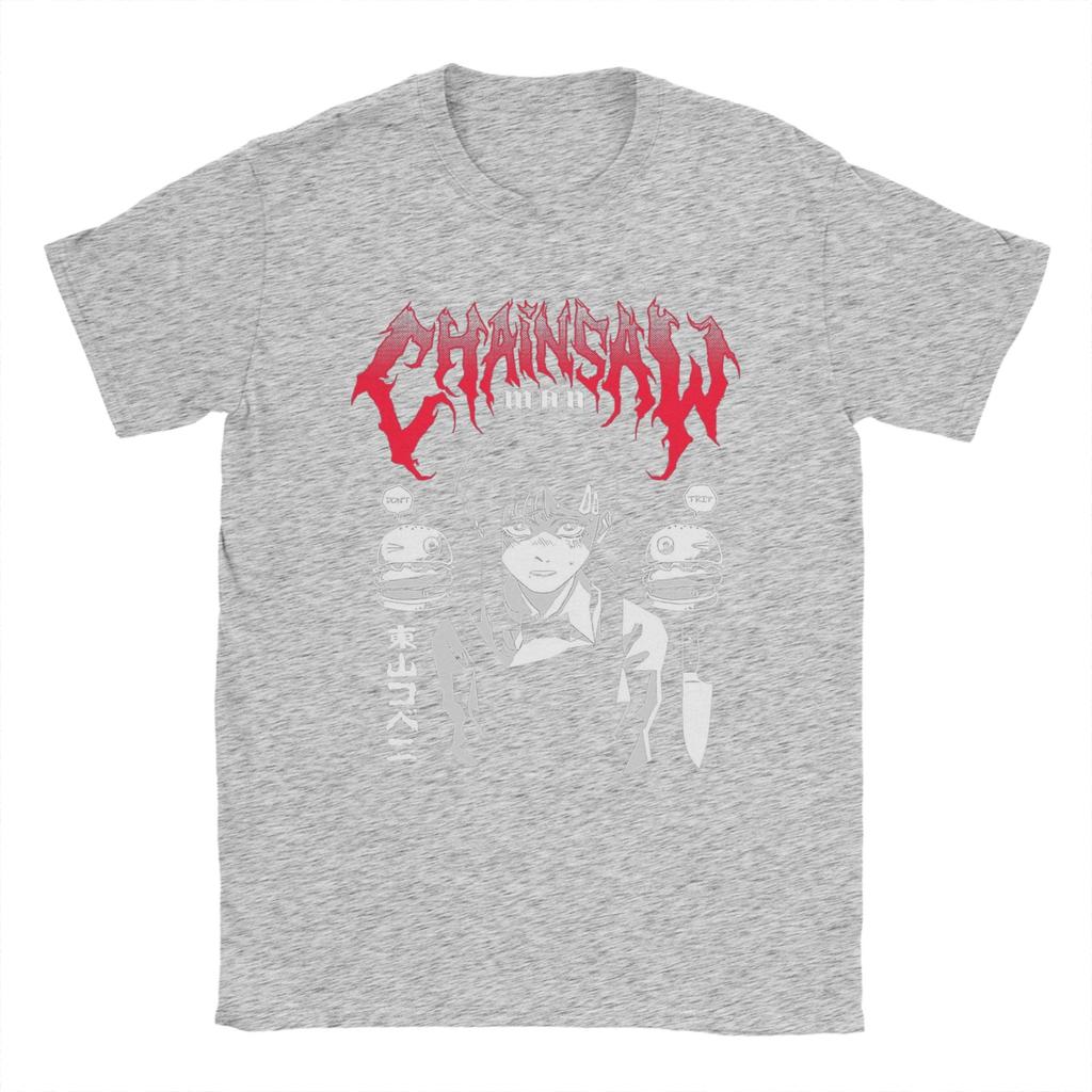 Chainsaw Man Anime Denji Fan Art T-Shirts Men Novelty Cotton Tees Crew Neck Short Sleeve T Shirts Unique Tops