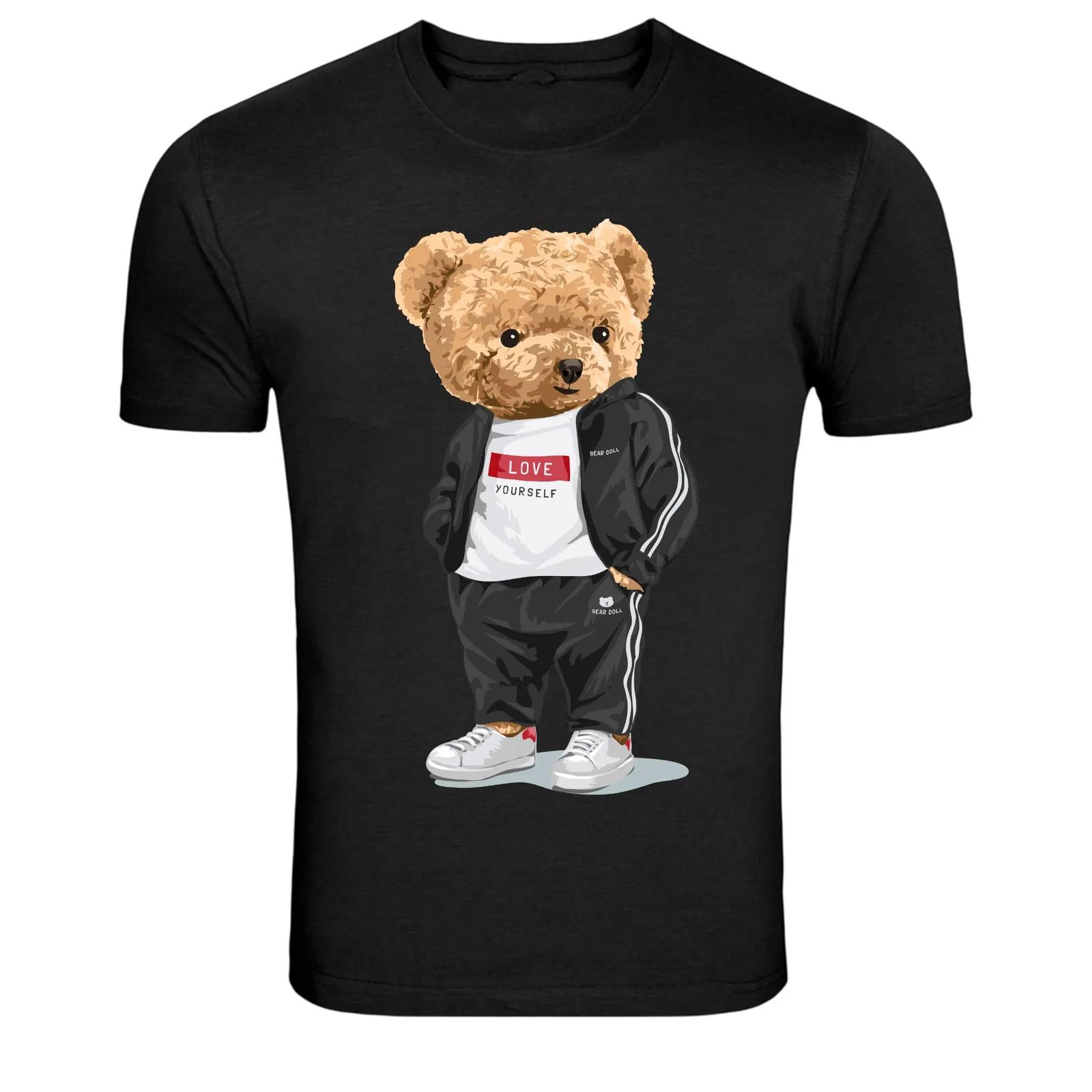 Love Yourself Teddy Bear Streetwear Graphic T-Shirt XL