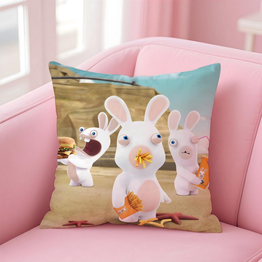 R-Rabbids I-Invasion Cushion Cover Home & Car Multi-Scene Pillow Cover - Reversible, Soft & Durable for Daily Use