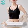 NOMe Double Strap Button-Front Camisole with Padded Bra