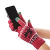 Iwarm Love Warm Christmas Deer Wool Plush Gloves Couple Autumn and Winter Knitted Warm Touch Screen Gloves Women
