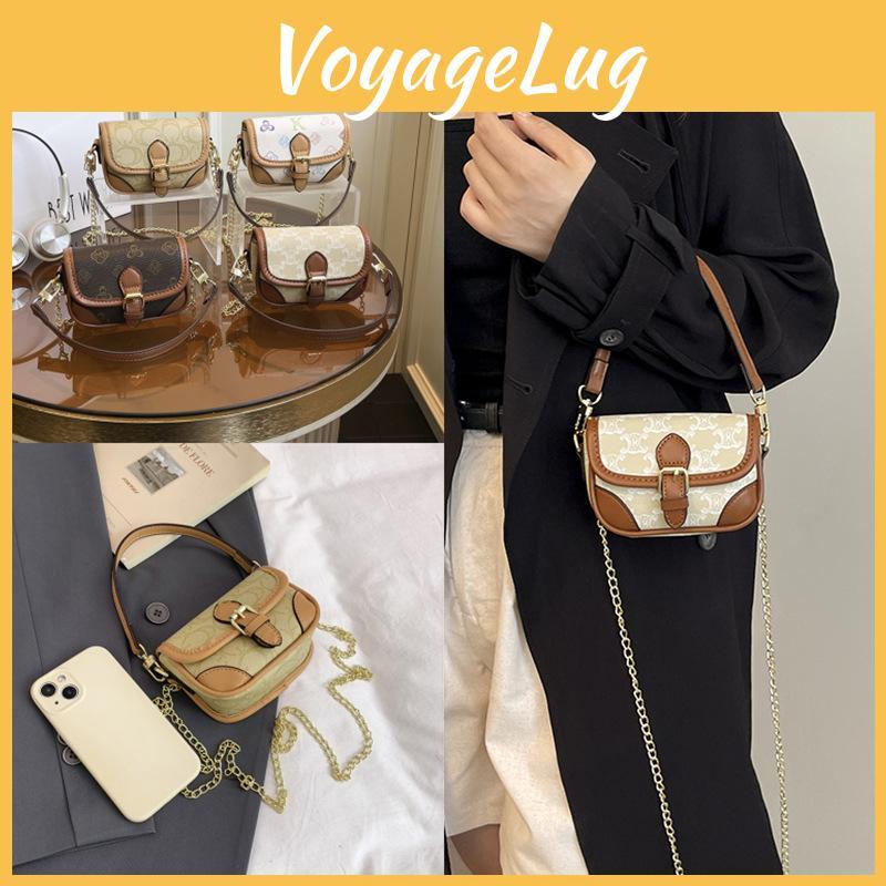 Square Retro Print Single Shoulder Crossbody Bag Leather Handbag Fashion Gift