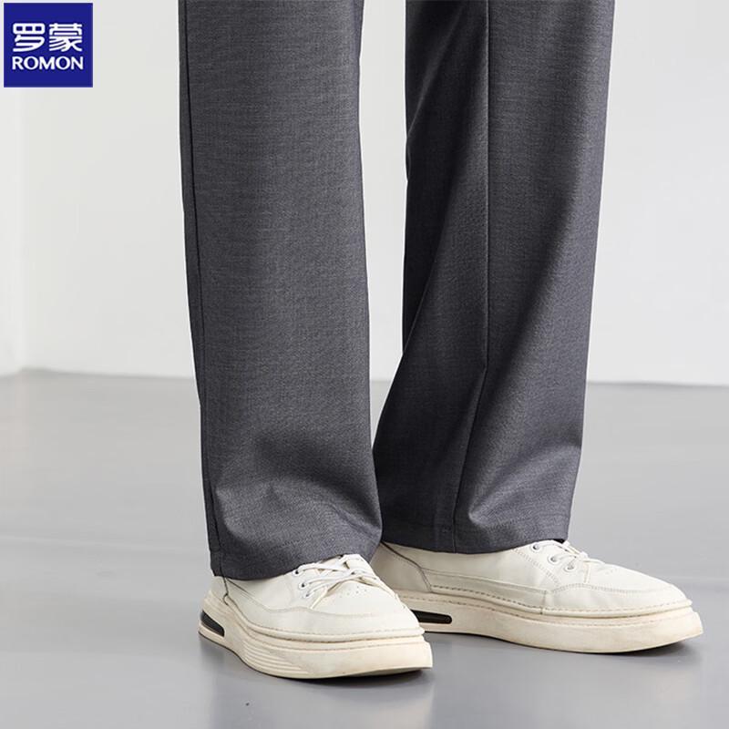 ROMON Men's High-Elastic Straight Casual Pants