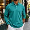 Herren Langarmhemd Button-Down-Kragen Farbe Entspannte Passform Lässig