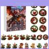 Weihnachts-Countdown Adventskalender Mit Weihnachtsmann Drache Acryl-Anhänger Für Feiertagsdekoration
