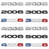 Auto 3D Metall Heckklappe Buchstaben Wort Logo Plakette Emblem Aufkleber Für Peugeot 2008 3008 4008 5008 2021 2022 2023 Zubehör