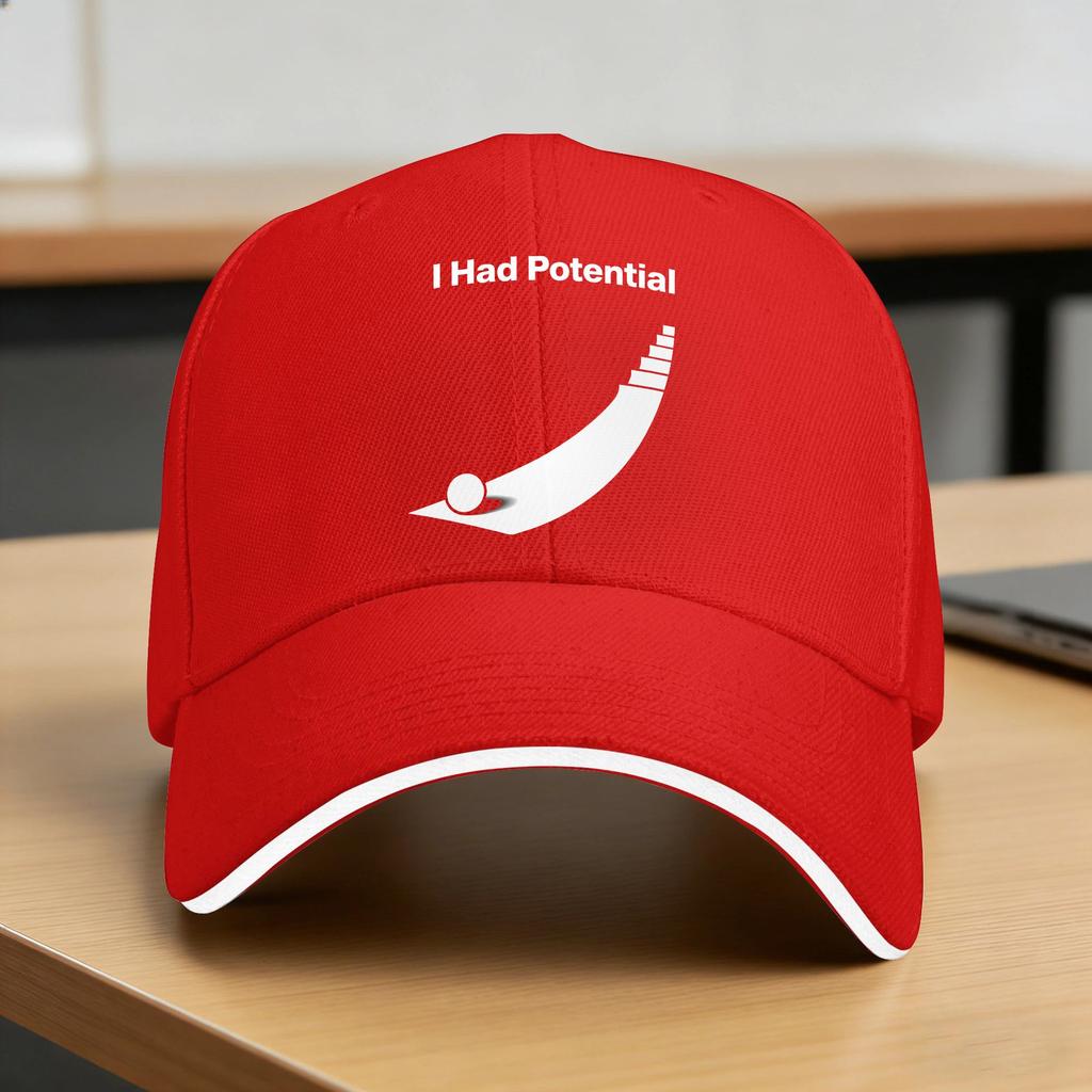 I Had Potential Sun Baseball Cap Summer Unisex Unisex  Print Trucker Hat Hot Sale Casual Running Hippie Baseball Caps