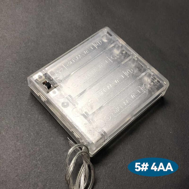 Transparent Milky White Frosted 5/7 Battery Box with Switch And Tail Wire DIY Decorative Light Electronic Circuit Accessories