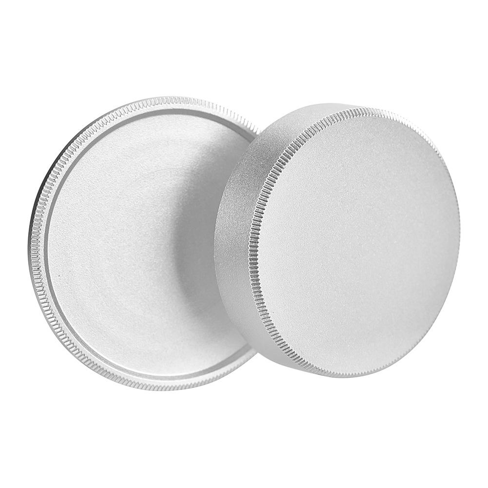Metal Protective Body Front & Rear Lens Cap Cover for M39 Screw Mount Camera Lenses(Silver)
