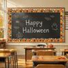 Party Venue Decorations Halloween Stickers with Pumpkin And Bat Prints, Durable Coated Seasonal Atmosphere Enhancers Paper Decals, Stylish Frame
