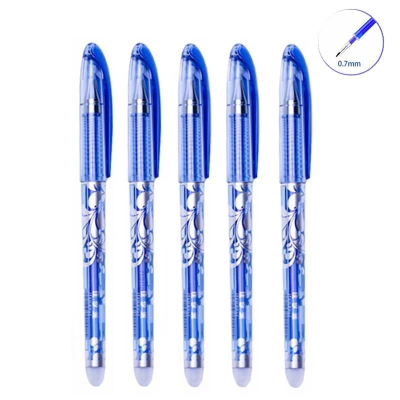 3-28 ks Smazatelná pera 0,5 mm Náplň Omyvatelná Rukojeť Modrý/Černý Inkoust Gelové Pero pro Školní Kancelářské Psací Potřeby