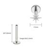 Right Grand ASTM F136 Titanium CZ North Star Flat Back Earring 16G Tiny Starburst Helix Cartilage Stud Earlobe Piercing Jewelry