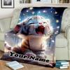 1PC Custom Name Baby Tiger Dreams Flannel Blanket Versatile,all-season Throw Suitable for the Living Room,bedroom,camping,travel,and Gift