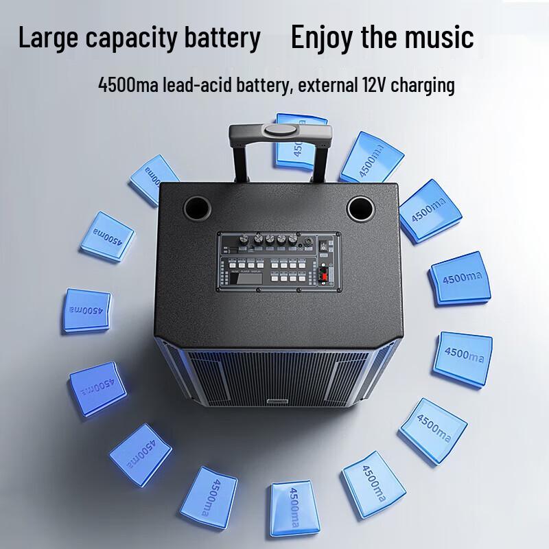 Newmine N538 15-inch Portable KTV Trolley Speaker CN Plug (adapter Included)