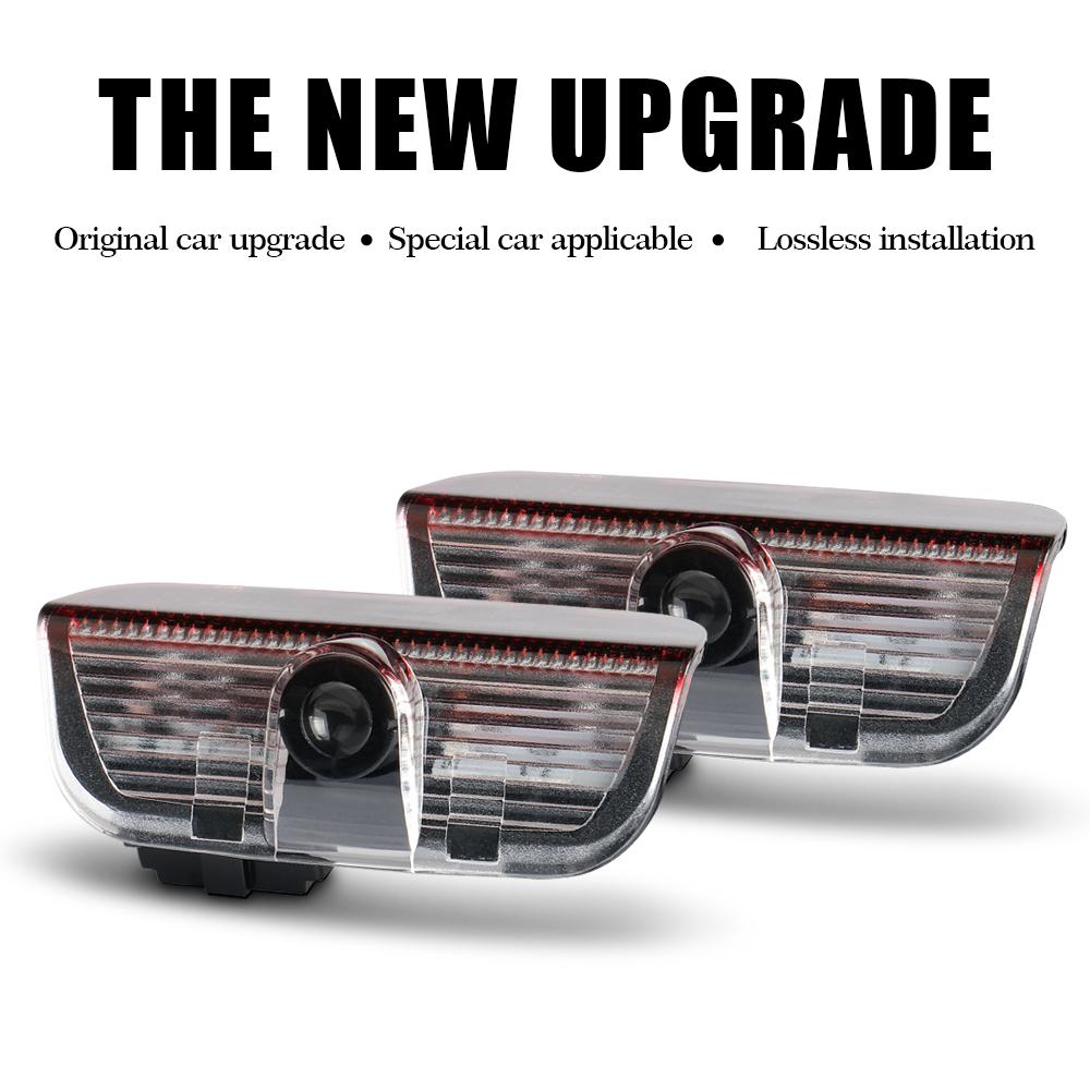 2025 Heiß 2 Stück Auto Tür Projektor Dekor Lampe LED Willkommenslichter für Skoda Superb 2009 2013 2014 Abzeichen Emblem Auto Dekoration Zubehör