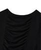 PEACE MAKER Ribbon Shirring Tee (Black)