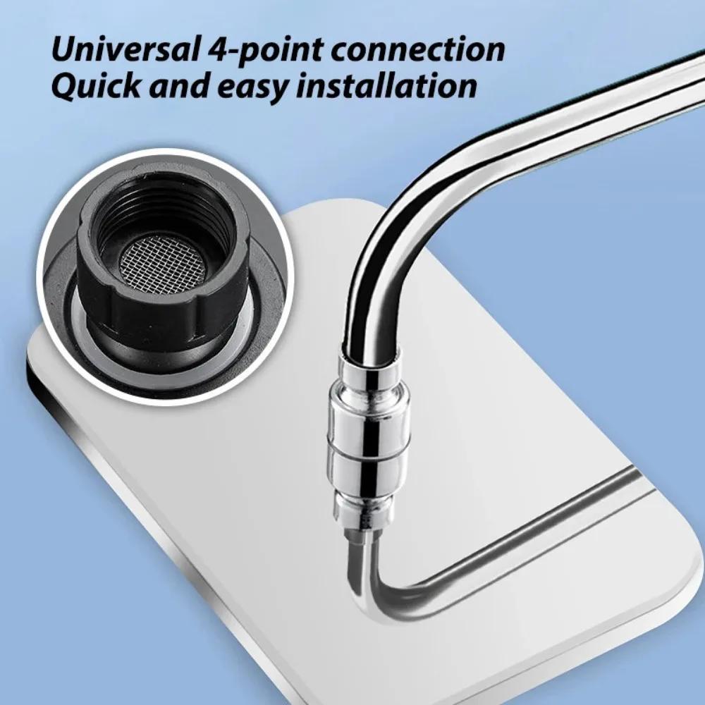 13 Inches Super Big Panel Ceiling Mounted Supercharge Shower Head Set 3 Modes High Pressure Large Flow Rainfall Bathroom Shower