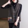 New Spring Autumn Outfits Women's National New Chinese Style Loose Slim Middle-aged Elderly Knitted Cardigan Waistcoat