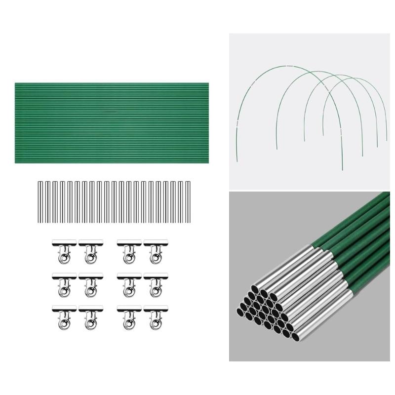 Gewächshausbogen Wachstunnel Gartenbogen Fiberglas Gartenbogenrahmen für Gartennetze Hochbeet Pflanzenschatten