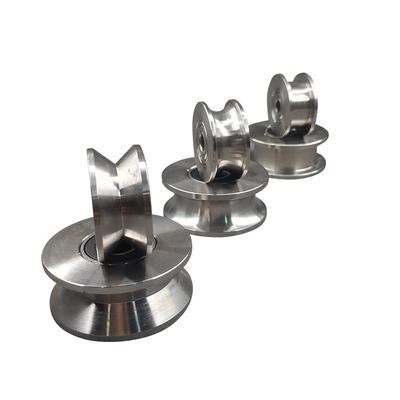 1pcs Stainless Steel Track Pulley Bearing Quiet Wheel Sliding Door V/U/H Type Grooved Steel Wire Rope Directional Roller