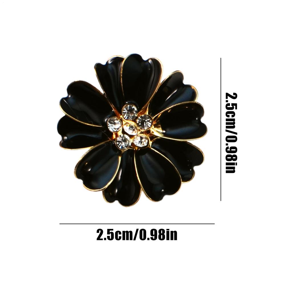 DIY Button Covers Rhinestone Flower Shaped Decoration for Jeans Shirt Blouse Clothing Sewing Fashion Accessories Fabric Decor