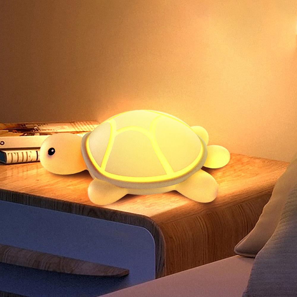 D5 Neuheit Schildkröte Silikon Nachtlicht Bunt Baby Kinderzimmer Schlaf Nachtlichter Für Kinder Nachttischlampe Lampe Für Raumdeko
