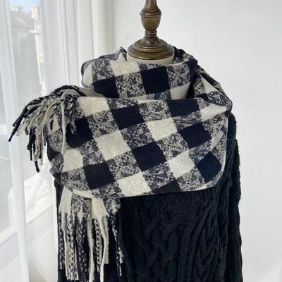 Schal Damen Herbst und Winter Fortgeschrittener Sinn Verdickter Warmer Schal Neu Imitation Kaschmir Karoschal