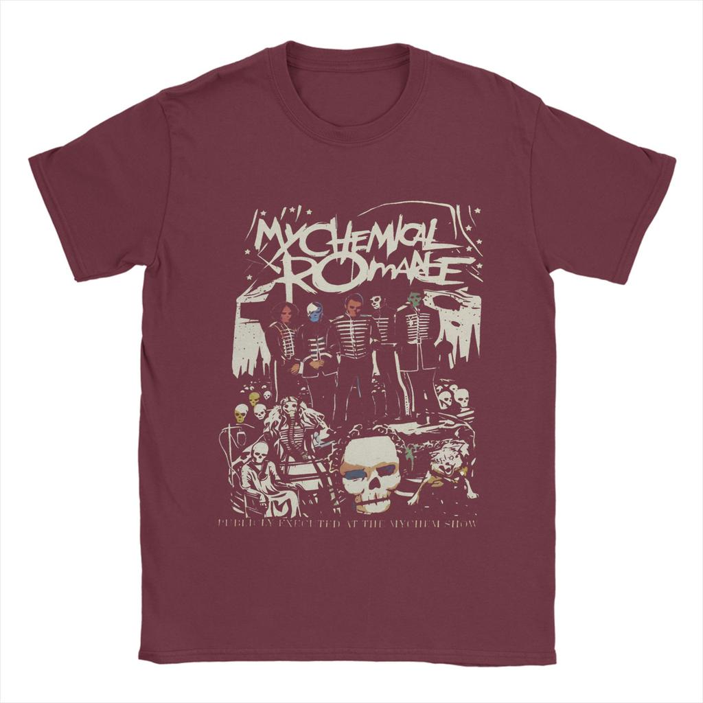 T-shirt Homme My Chemical Romance Coton Vintage Col Rond Manches Courtes Idée Cadeau Hauts